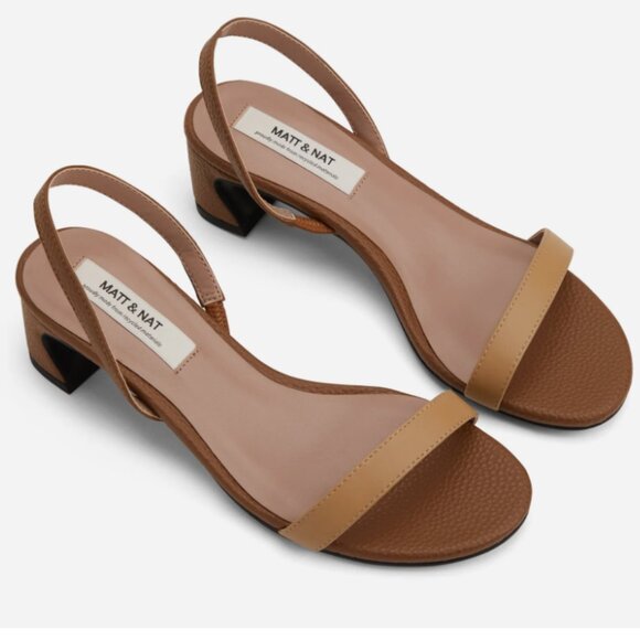 NWT Matt & Nat Pepita Women's Vegan Sandal 37 Brown - Picture 1 of 1